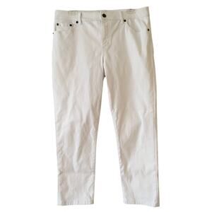 LRL Lauren Jeans Company Ralph Lauren Sz 10 Classic Straight Cropped White Jeans